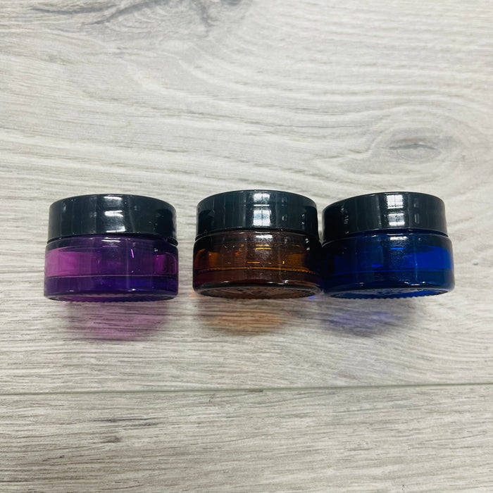 5ml Black Plastic Top Color Glass Jar Container