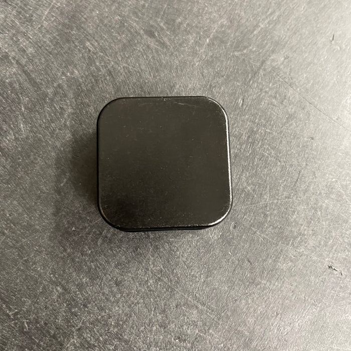 9ml Cube (Qube) Glossy Black Glass Child Resistant Jar with Black Cap
