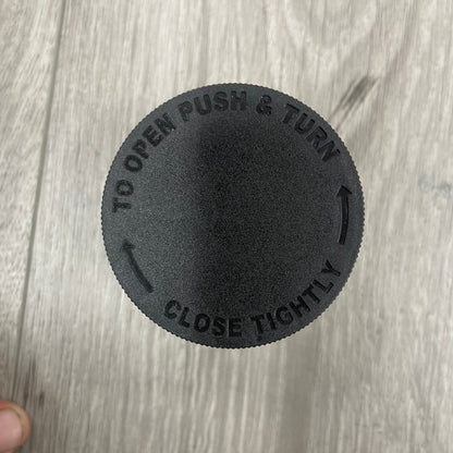 60mL (2oz.) Clear Plastic Child Resistant Jar Container with Black Cap