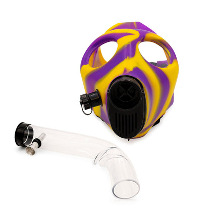 Colored Silicone Gas Mask with Acrylic Water Pipe