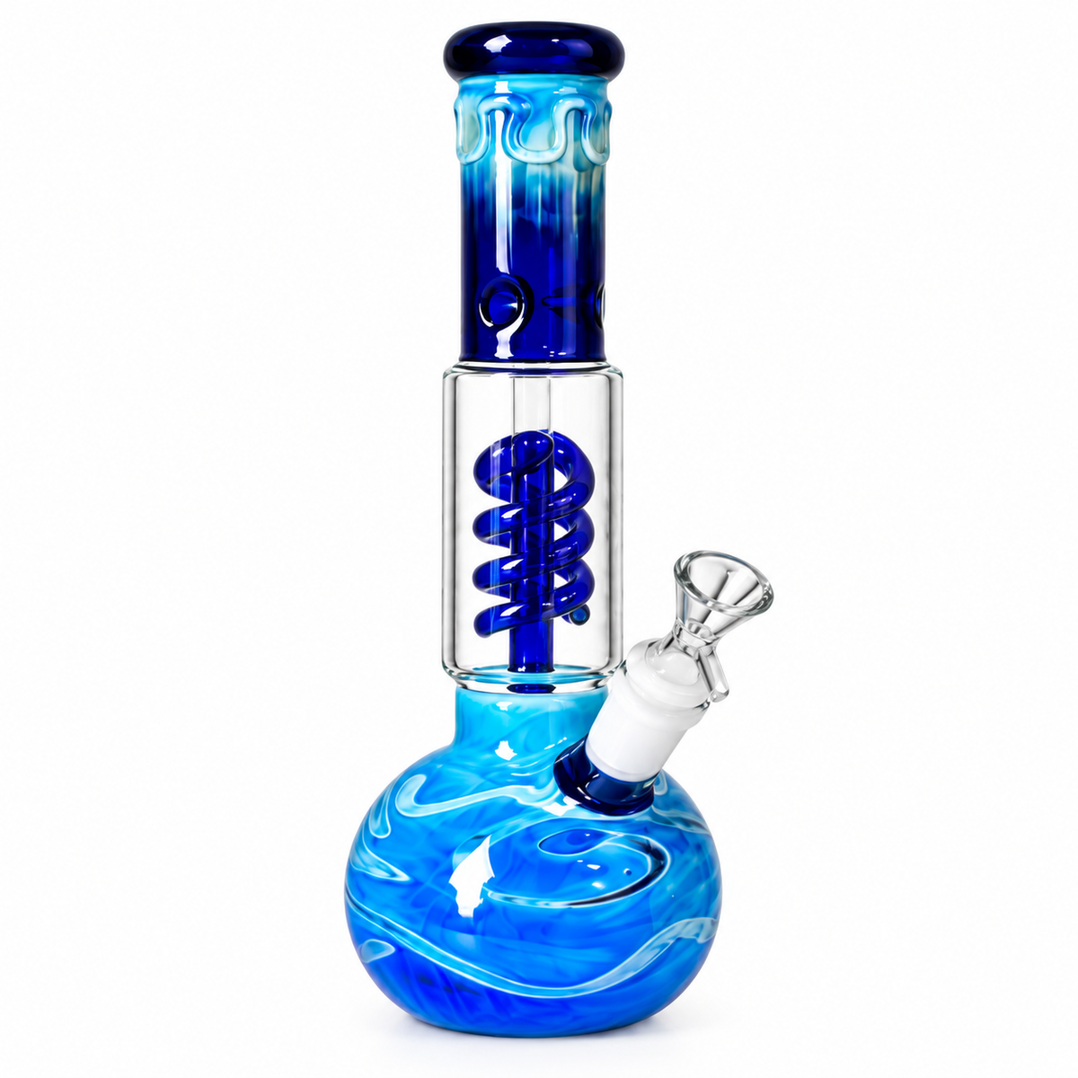 12" GG Gold Fumed Glass Water Pipe w/ Twist Perk - 40/Cs I Assorted Colors