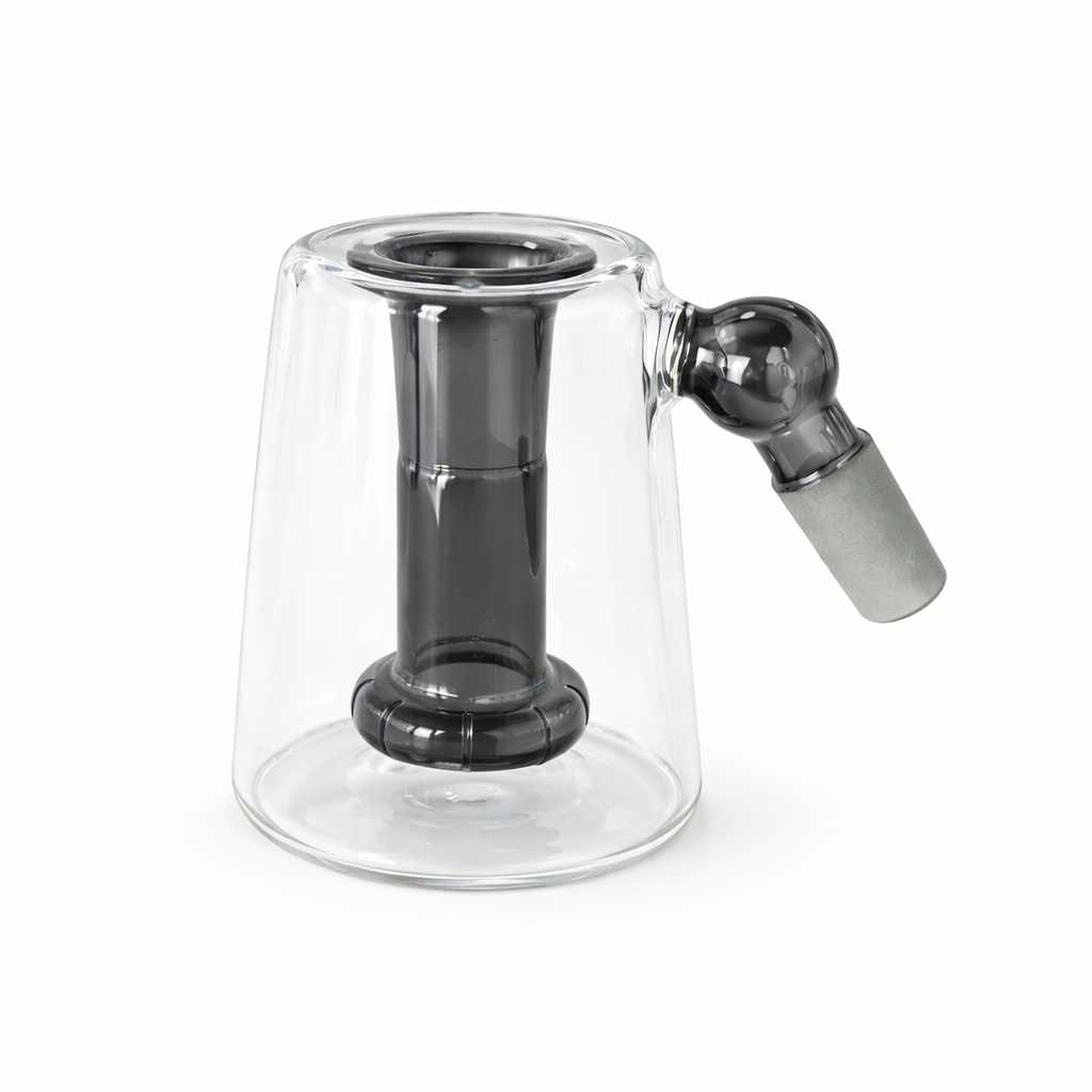 Glass Ash Catcher with Colored Donut Perc/Joint I 120pcs/Mc I 14mm