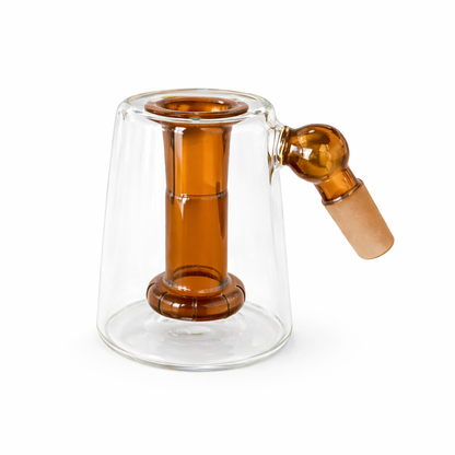 Glass Ash Catcher with Colored Donut Perc/Joint I 120pcs/Mc I 14mm