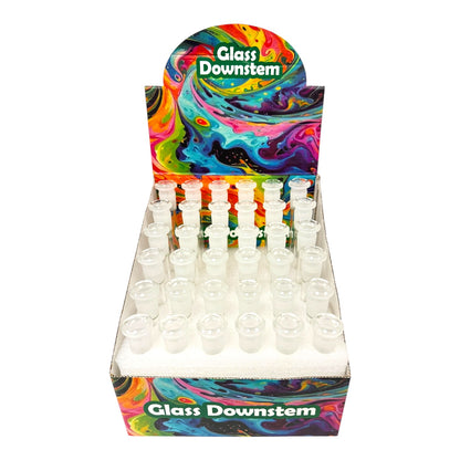 Glass Low Pro Downstem 36ct Display - Assorted Sizes