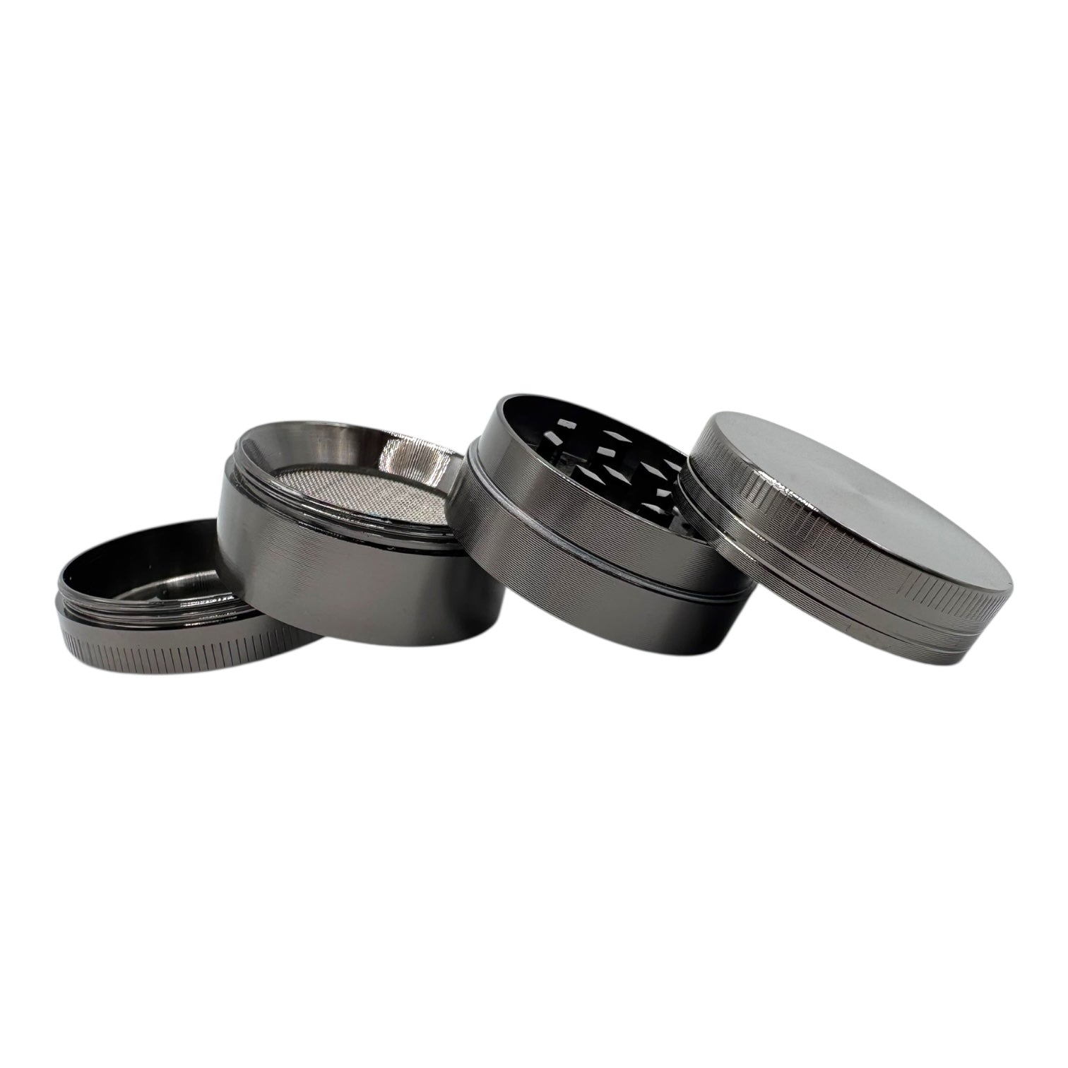Gunmetal Grey Zinc Alloy 4pc Grinder