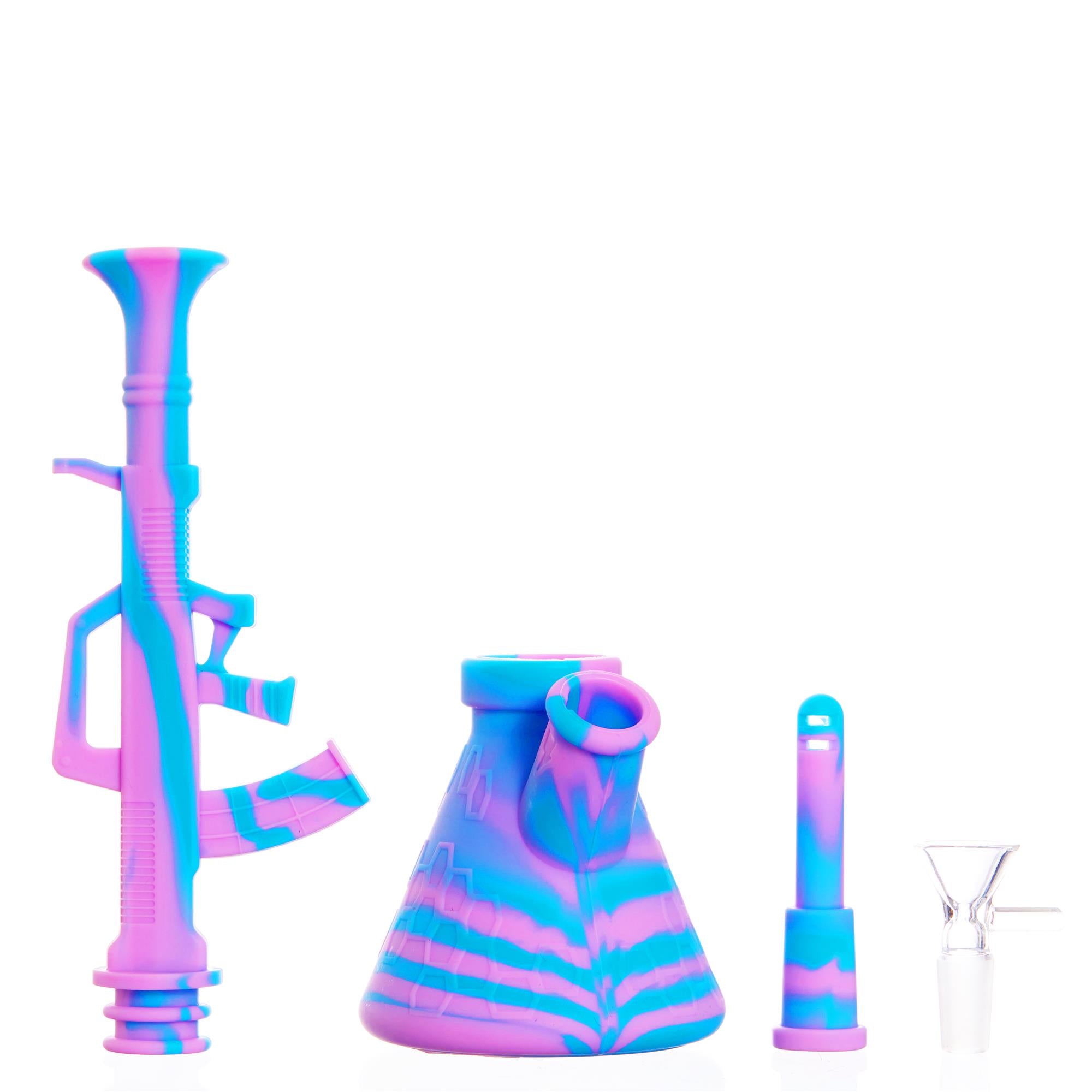 10" Small Rifle Gun Beaker Silicone Water Pipe