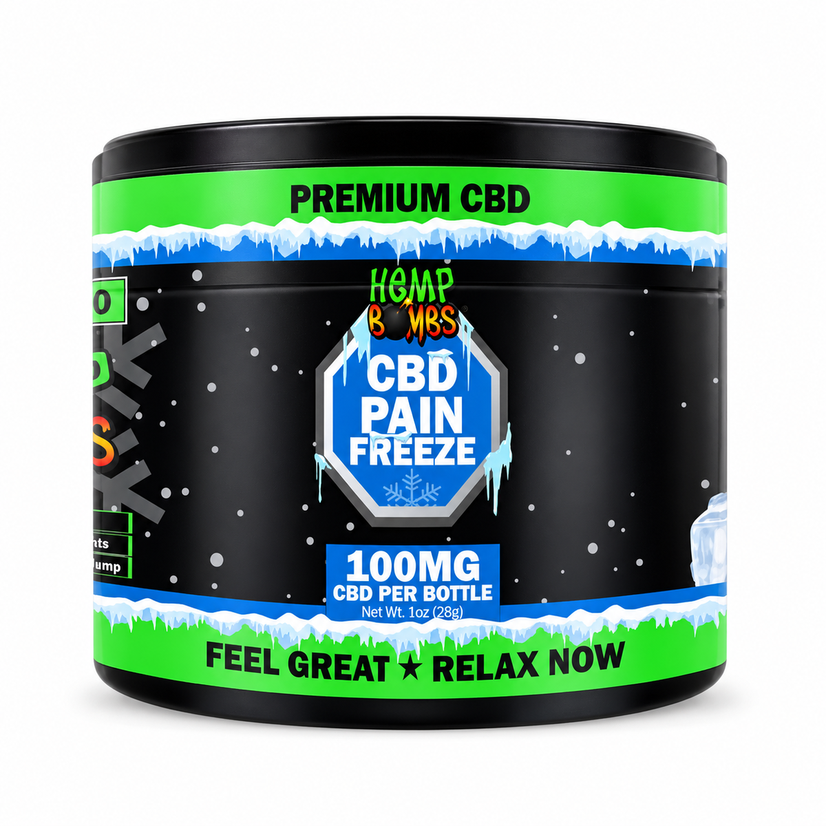 Hemp Bombs Pain Freeze CBD Cream Relief Rub