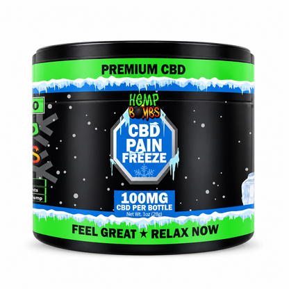 Hemp Bombs Pain Freeze CBD Cream Relief Rub