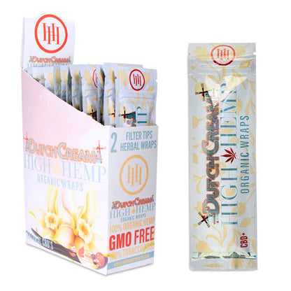 High Hemp Organic Wraps w/ Filter Tips (2 per pack / 25 packs Display)