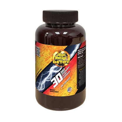 High Voltage Detox 30 Day Permanent Flush Capsules (120 Capsules/6ct Display)