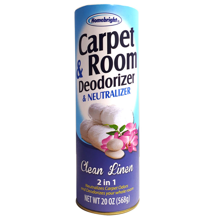 Homebright Carpet & Room Deodorizer Clean Linen 20oz Safe Can