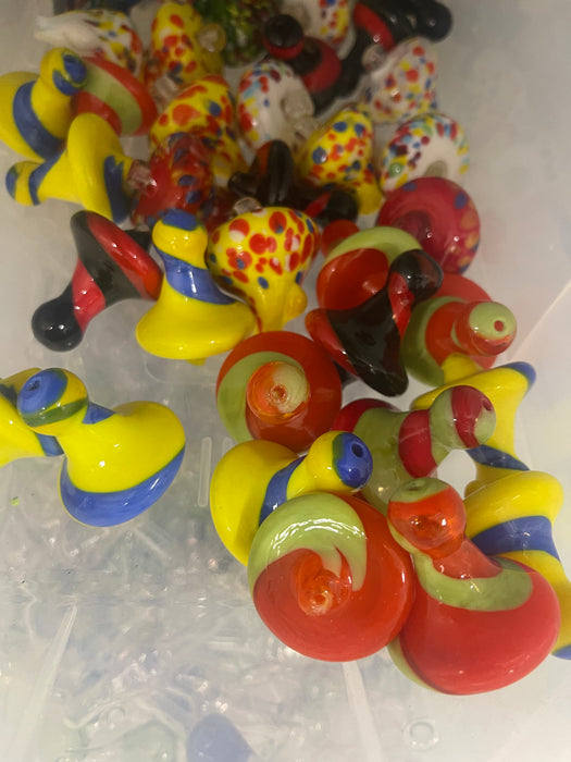 Glass Mushroom Carb Cab - (Assorted Colors)
