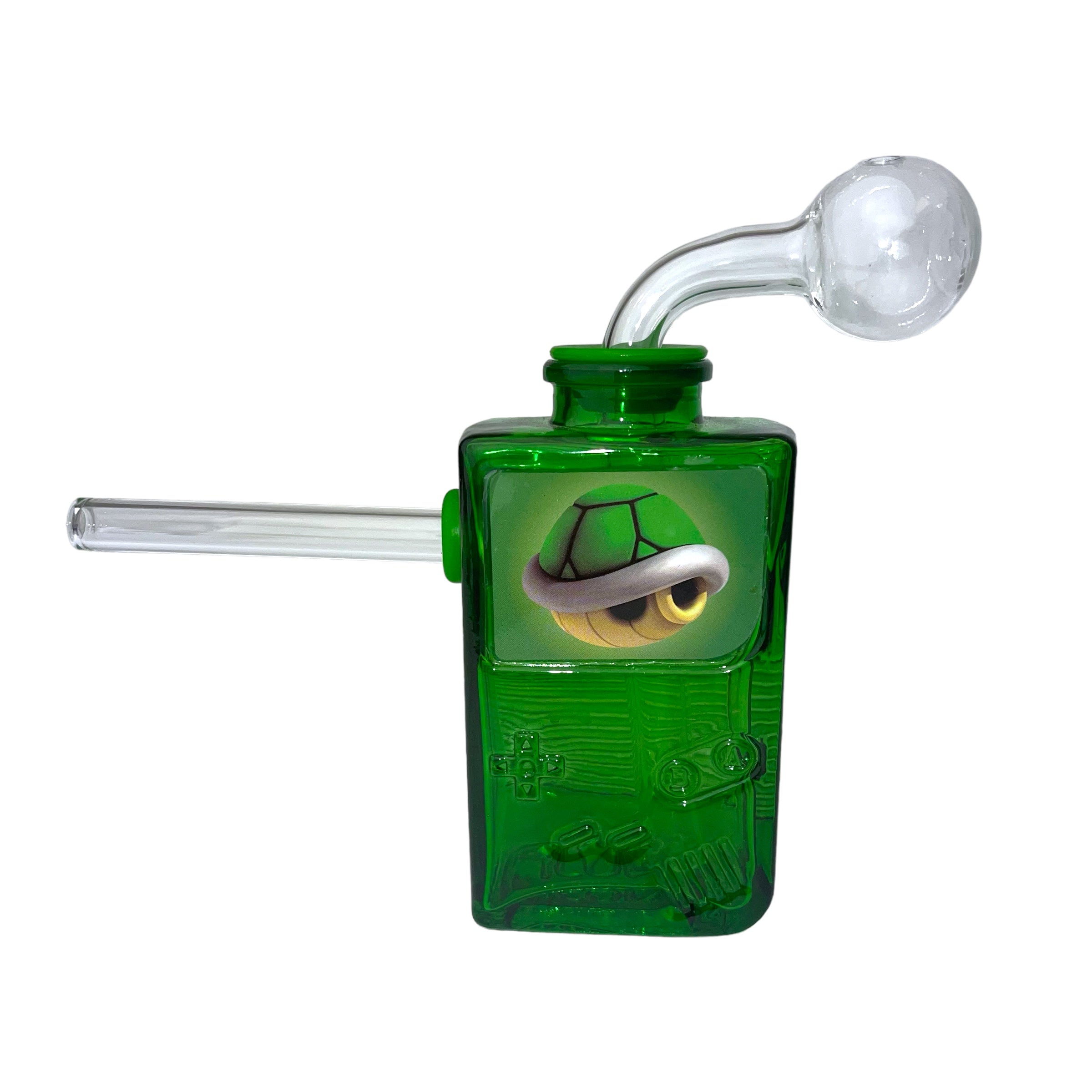 6" Retro Games Oil Burner Bubbler Water Pipe