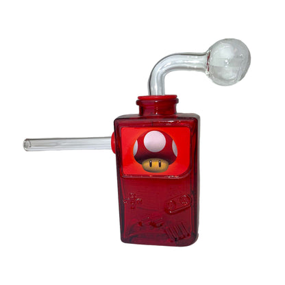 6" Retro Games Oil Burner Bubbler Water Pipe