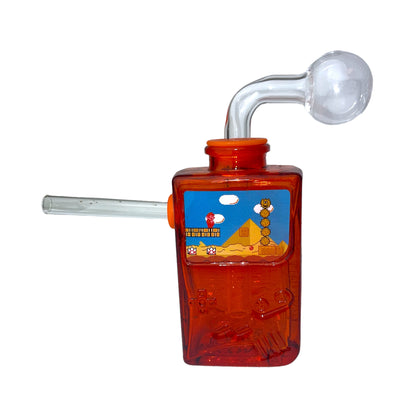 6" Retro Games Oil Burner Bubbler Water Pipe