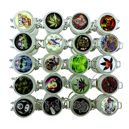 Small Glass Jar W/Safety Lock Sticker Designs