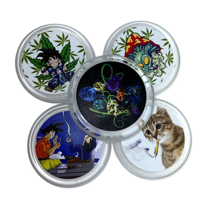 Jumbo Clear Air tight Glass Jar with Head Sticker Design