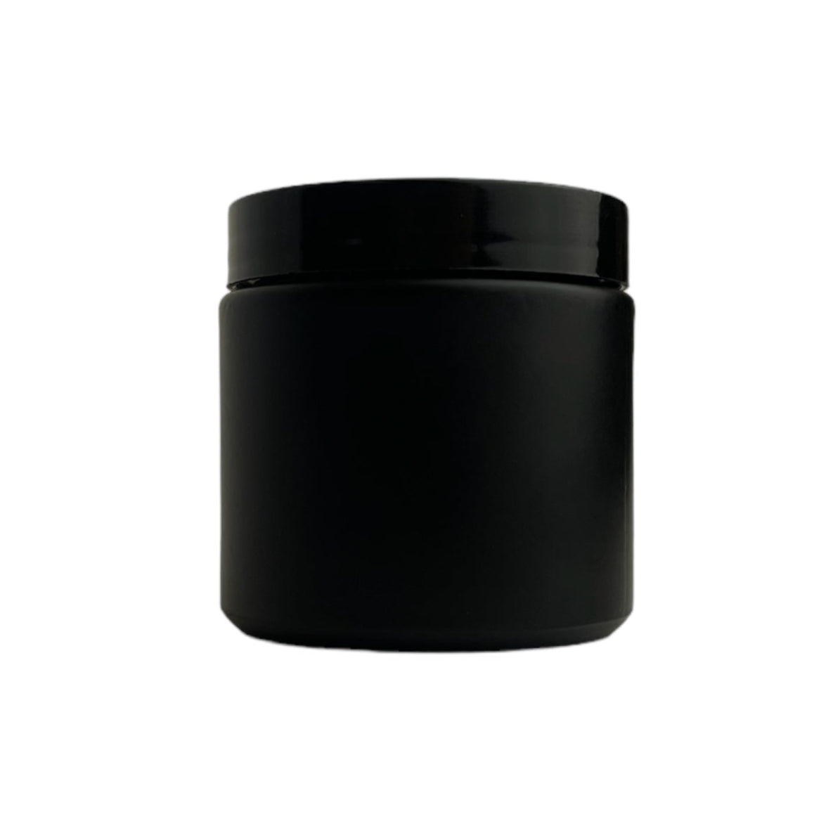 120mL (4oz.)  Black Plastic Top Matte Black Glass Jar Container