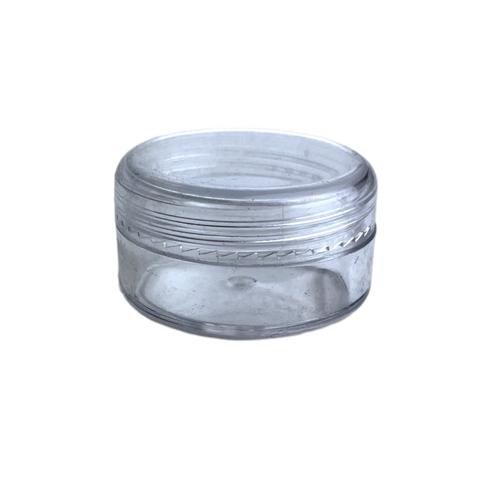 10g Clear Circle Plastic Jar W/ Clear Cap