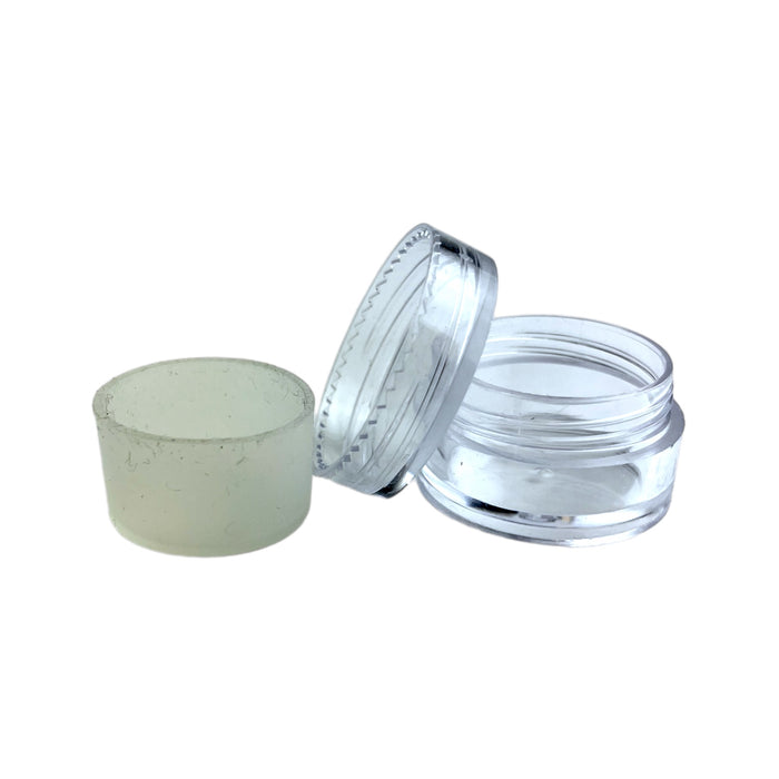 5g Clear Plastic Jar with Silicon Insert
