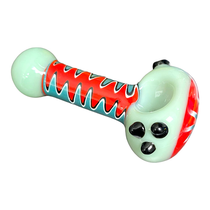 4.5" Wigwag Glass Hand Pipe (Assorted Colors)