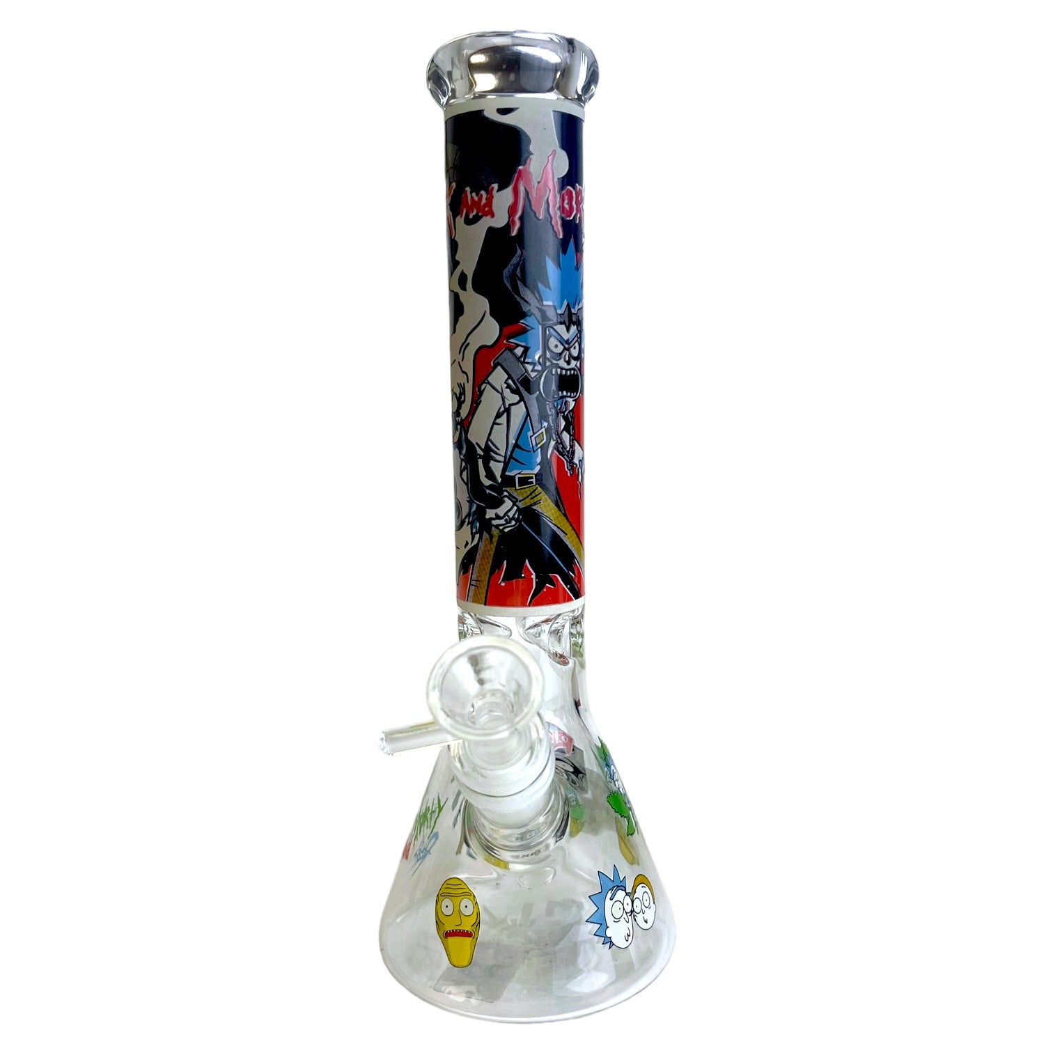 10.5" RM Glow In The Dark Beaker Glass Water Pipe