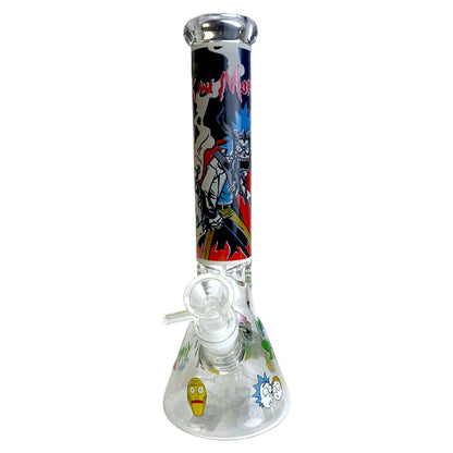 10.5" RM Glow In The Dark Beaker Glass Water Pipe