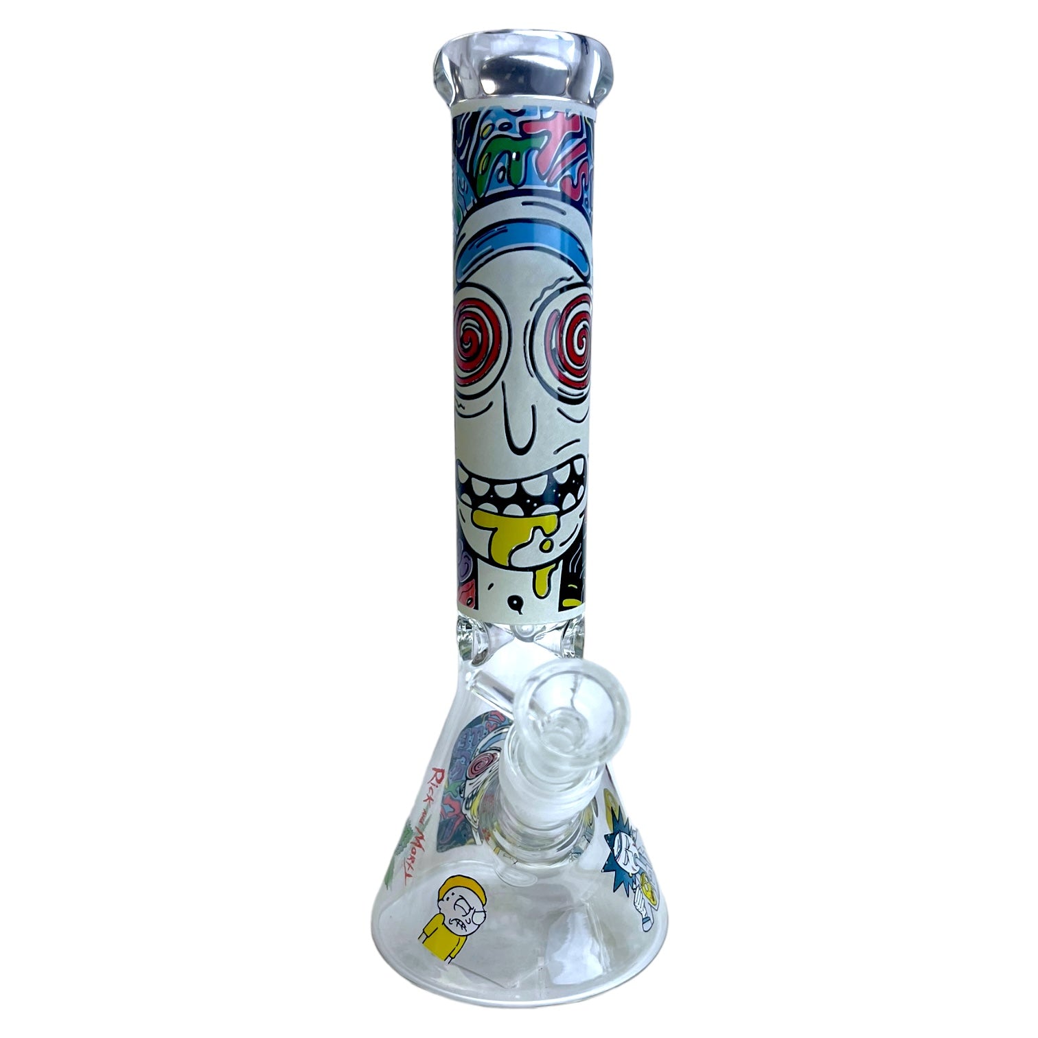 10.5" RM Glow In The Dark Beaker Glass Water Pipe