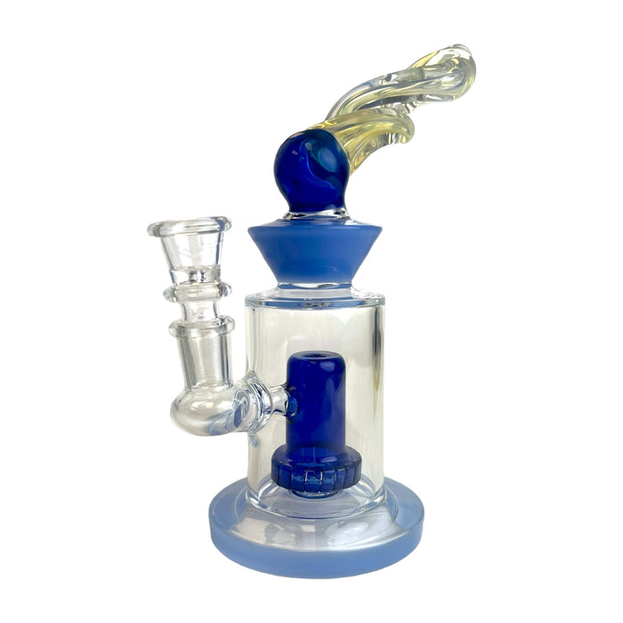 7.5" Fumed Twisted w/ Shower Perc Glass Water Pipe