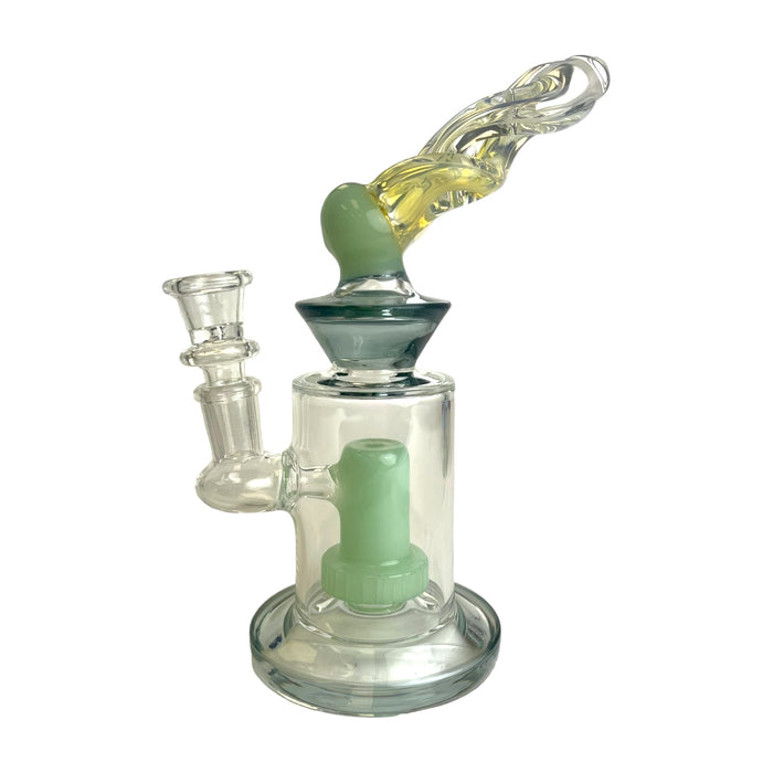 7.5" Fumed Twisted w/ Shower Perc Glass Water Pipe