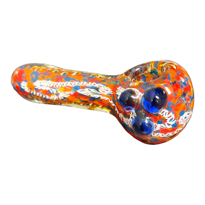 5" Mixed Frit Bowl Hand Pipe - (Assorted Colors)