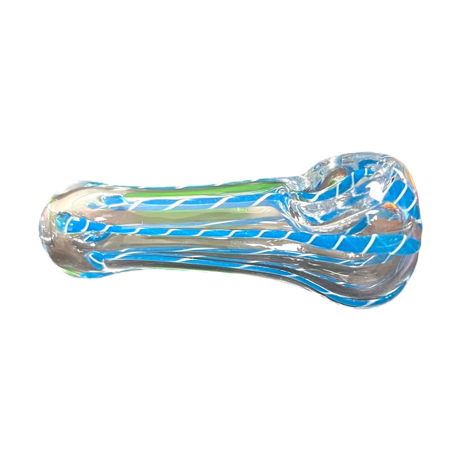 3" Peanut w/ Stripes Hand Pipe - (Assorted Colors)