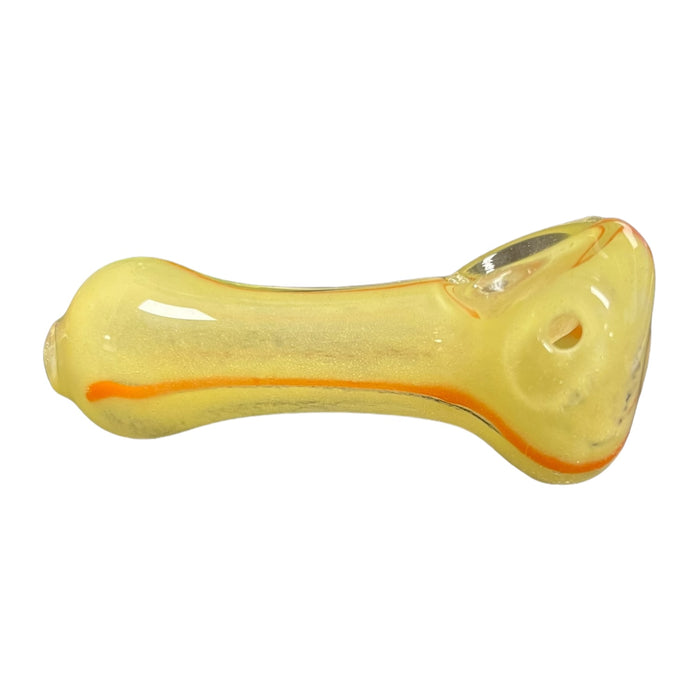 3" Peanut Solid w/ Stripes Hand Pipe - (Assorted Colors)