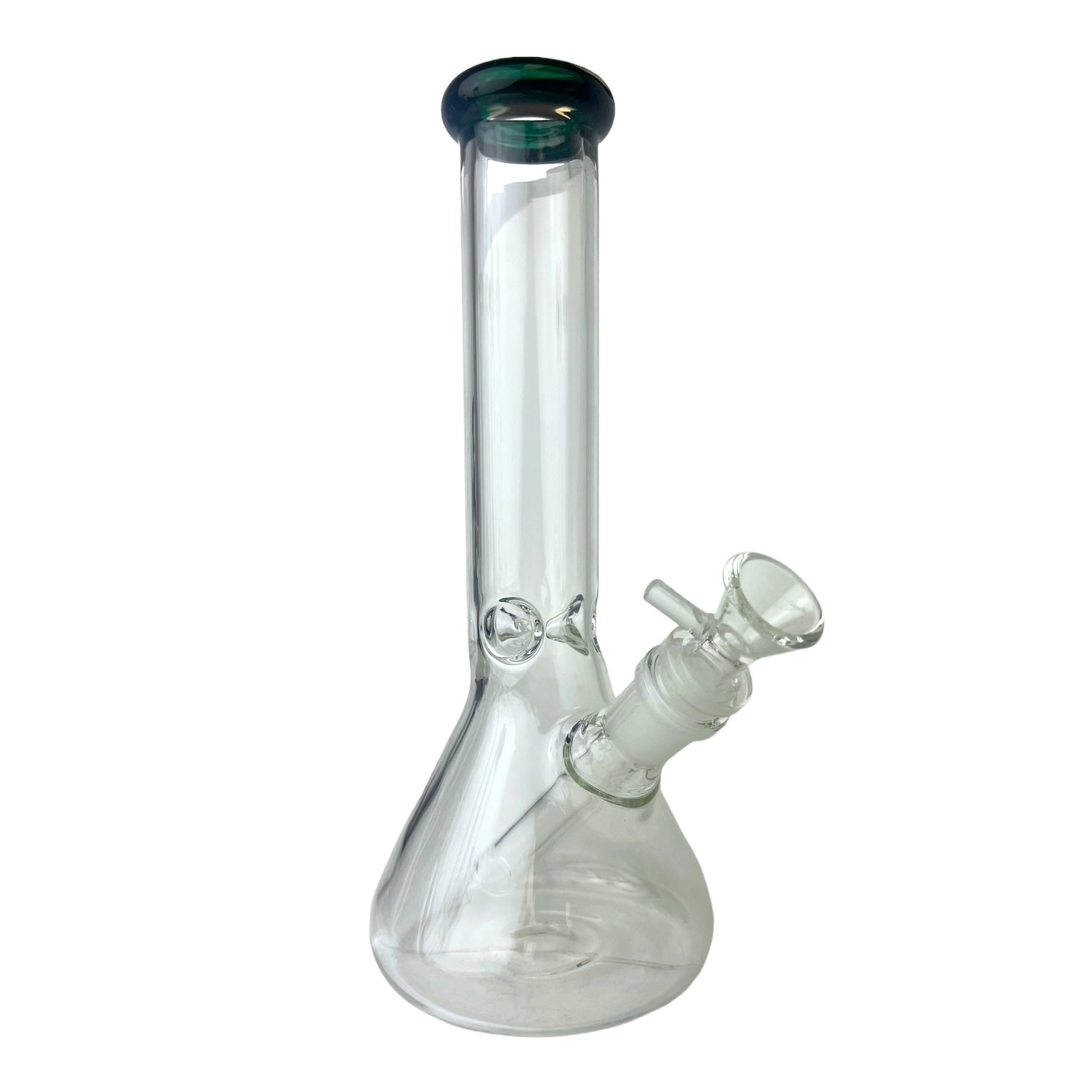 8" Beaker Colored Top G/G Glass Water Pipe