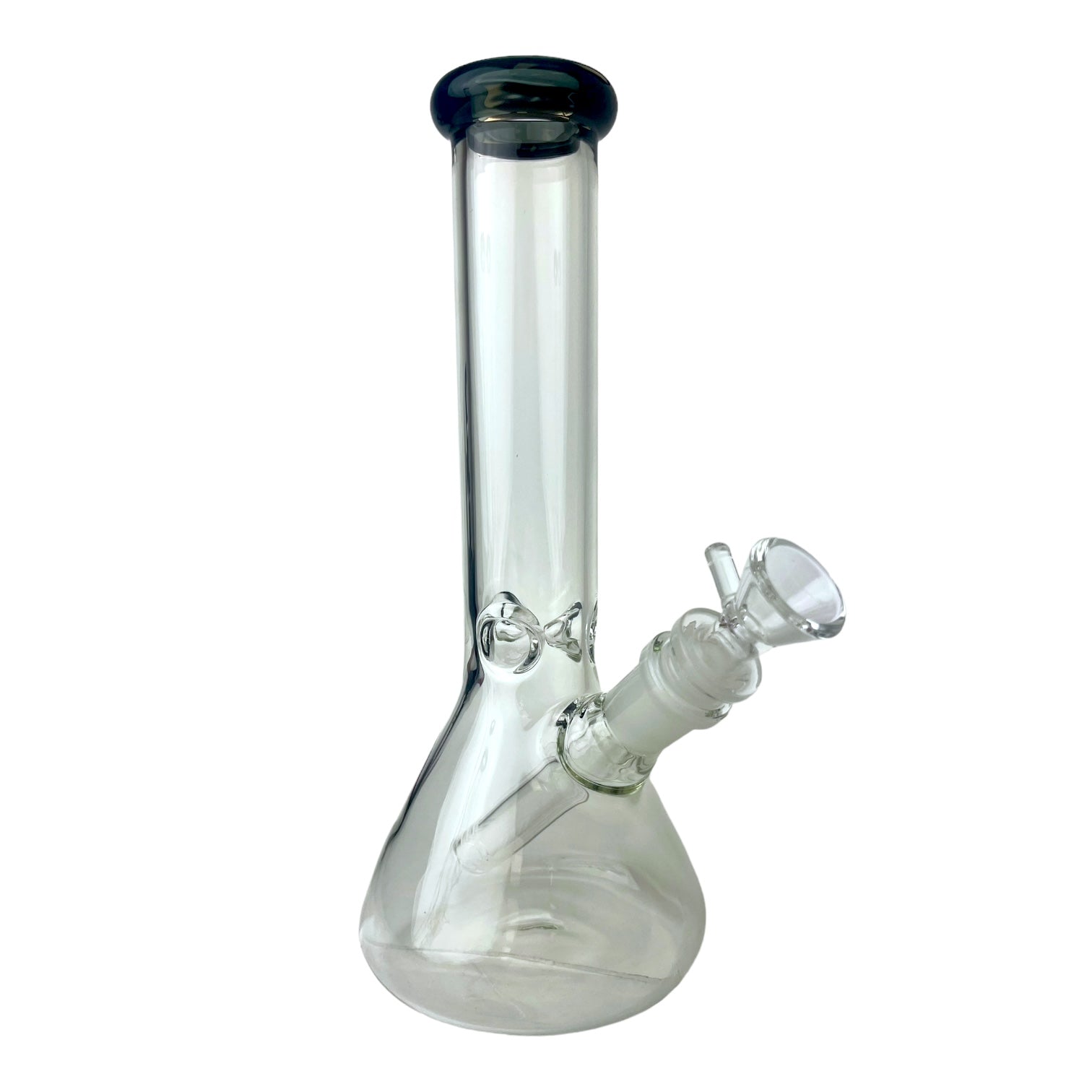 8" Beaker Colored Top G/G Glass Water Pipe