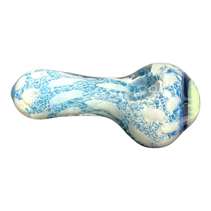5" Fumed w/ Flower Implosion Glass Hand Pipe (Assorted Colors)