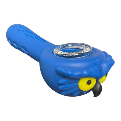 4" Owl Face Hand Pipe (Assorted Colors)
