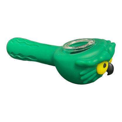 4" Owl Face Hand Pipe (Assorted Colors)