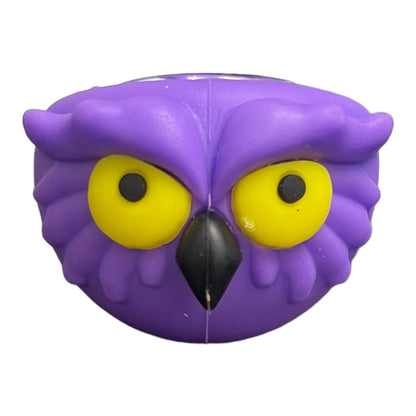 4" Owl Face Hand Pipe (Assorted Colors)