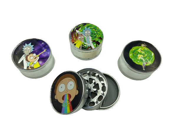 4Pc Characters Metal Grinders . Assorted Stickers