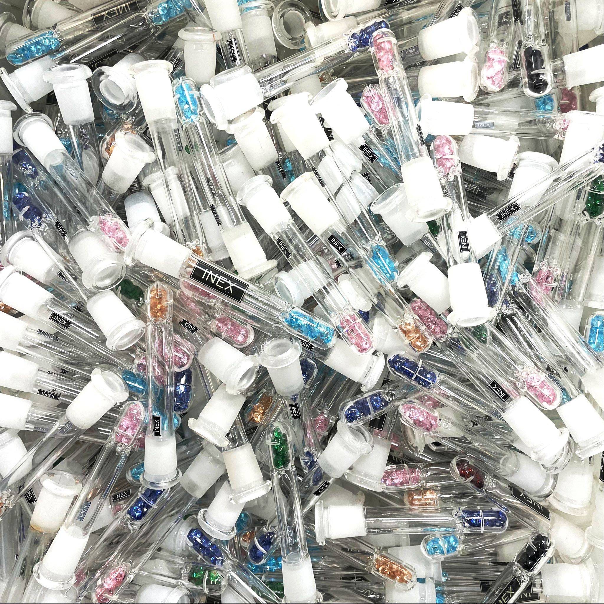 18/14mm Inex Low Pro Diamonds Downstem - Assorted Colors