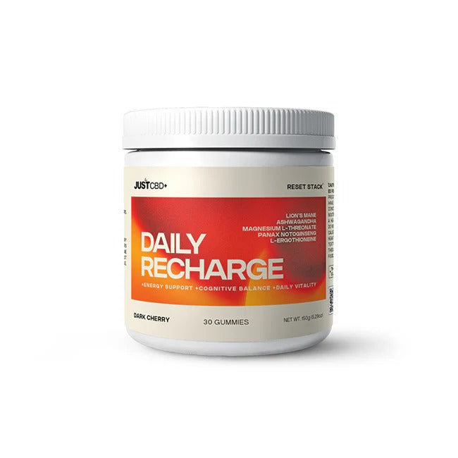 JUST CBD -Daily Recharge Gummies -Reset Stack 30ct Jar
