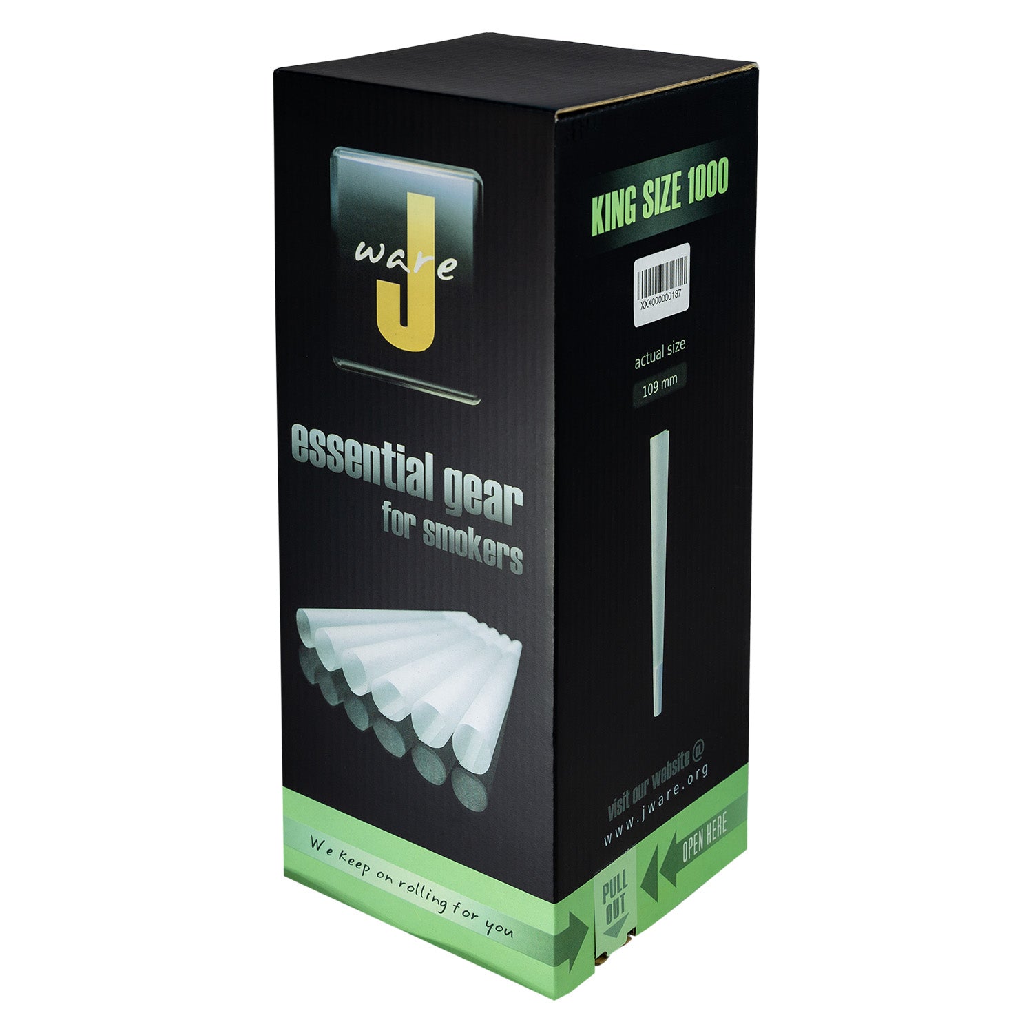 JWare King Size Cones 1000ct