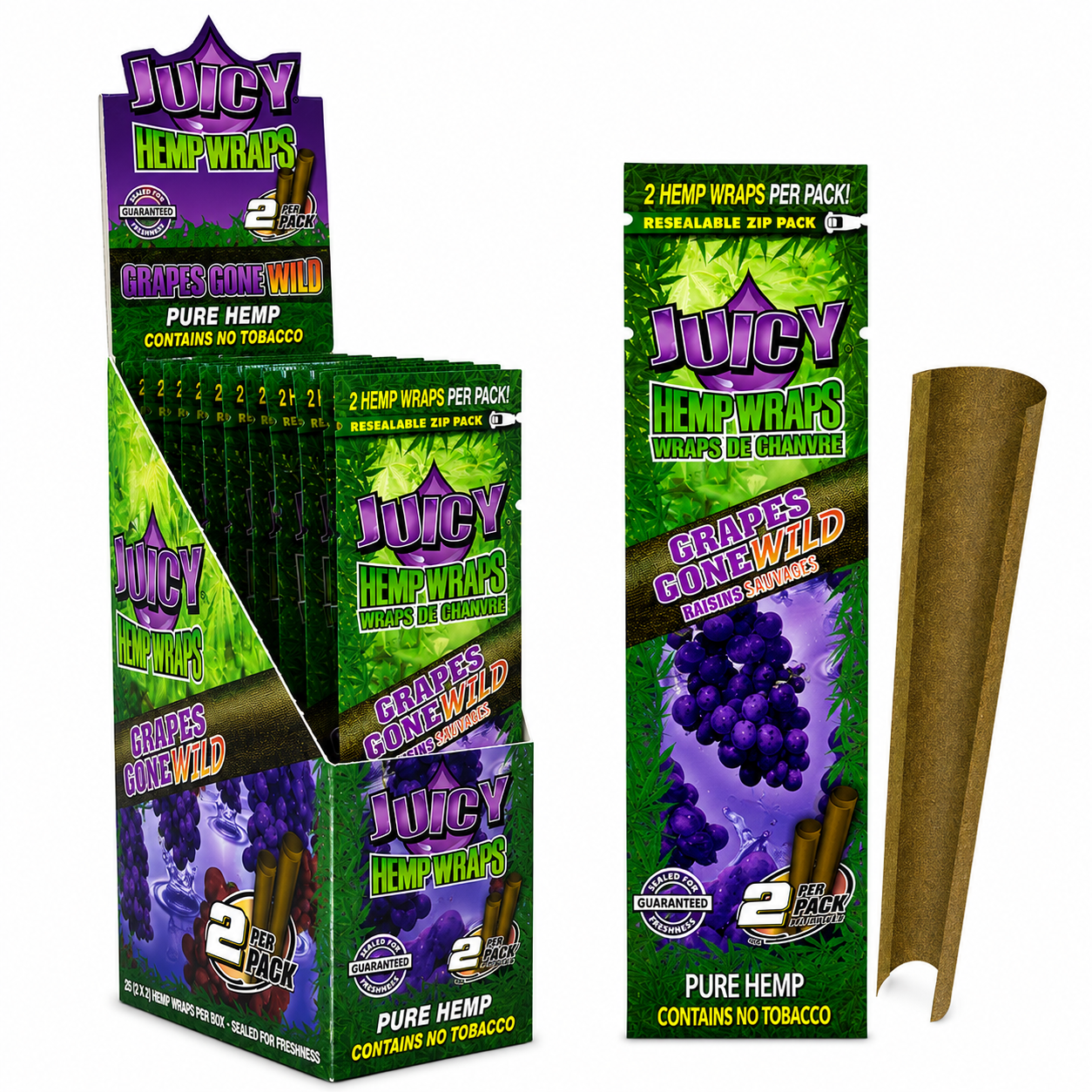 Juicy Hemp Wraps  2pk - 25x2pk Display