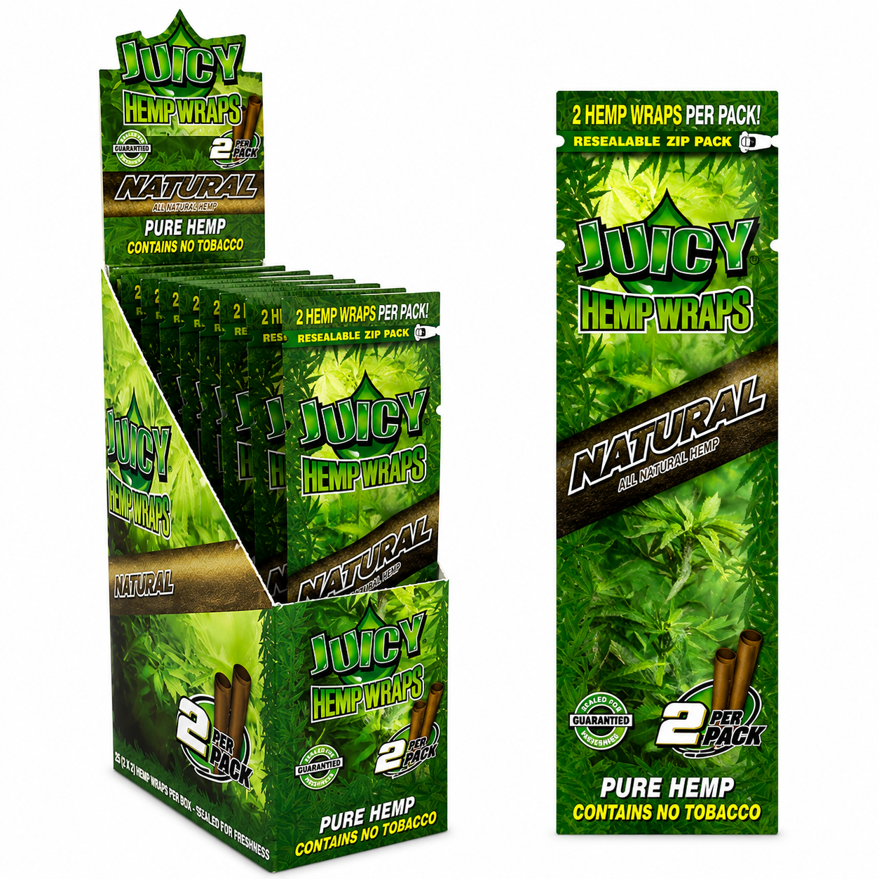 Juicy Hemp Wraps  2pk - 25x2pk Display