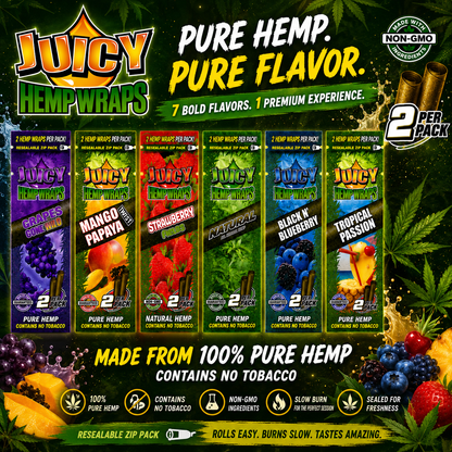 Juicy Hemp Wraps  2pk - 25x2pk Display
