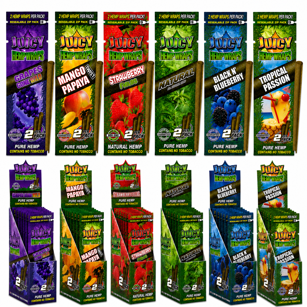 Juicy Hemp Wraps  2pk - 25x2pk Display