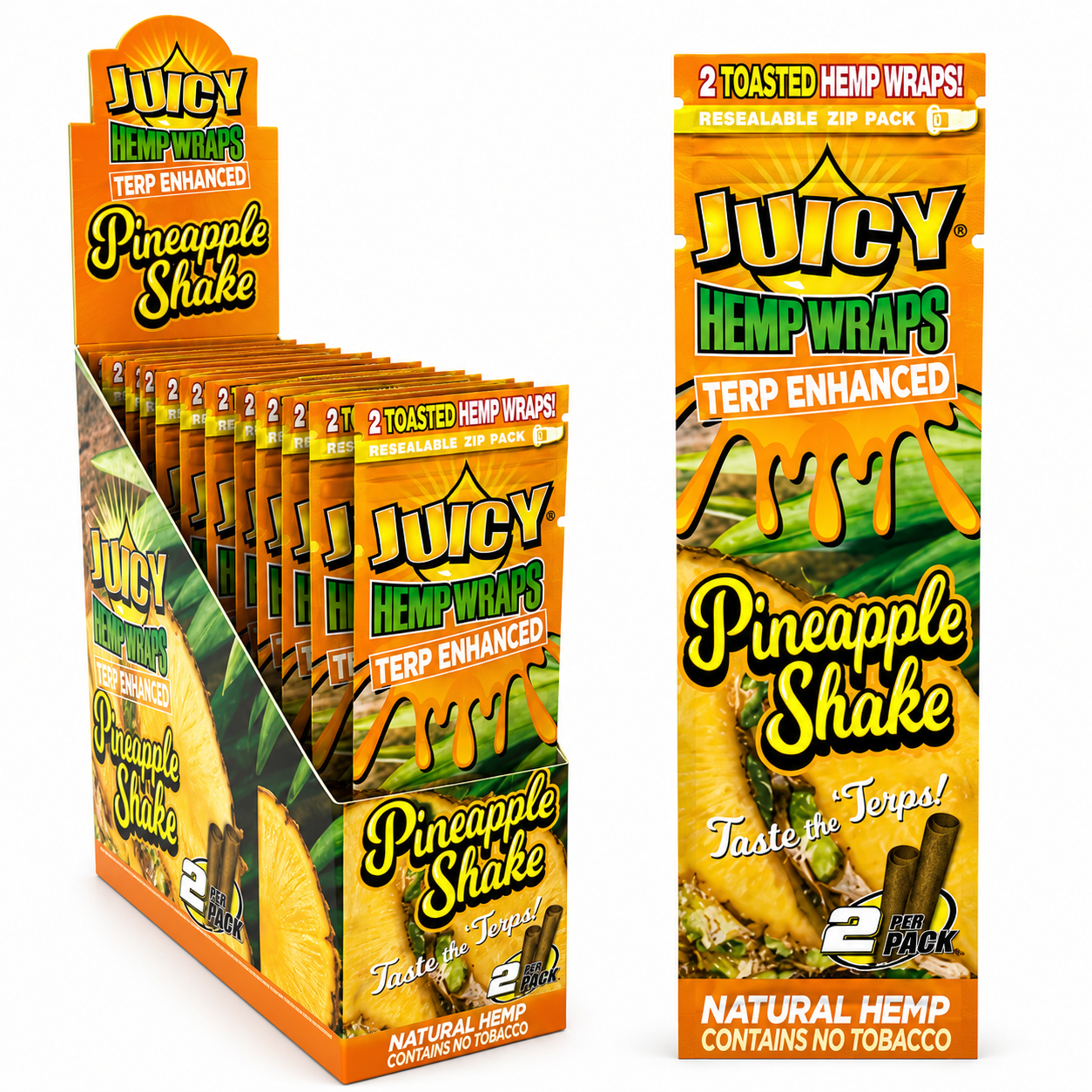 Juicy Hemp Wraps Terp Enhanced 2pk - 25x2pk Display