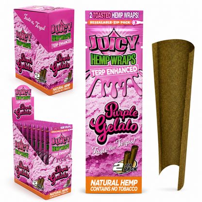 Juicy Hemp Wraps Terp Enhanced 2pk - 25x2pk Display