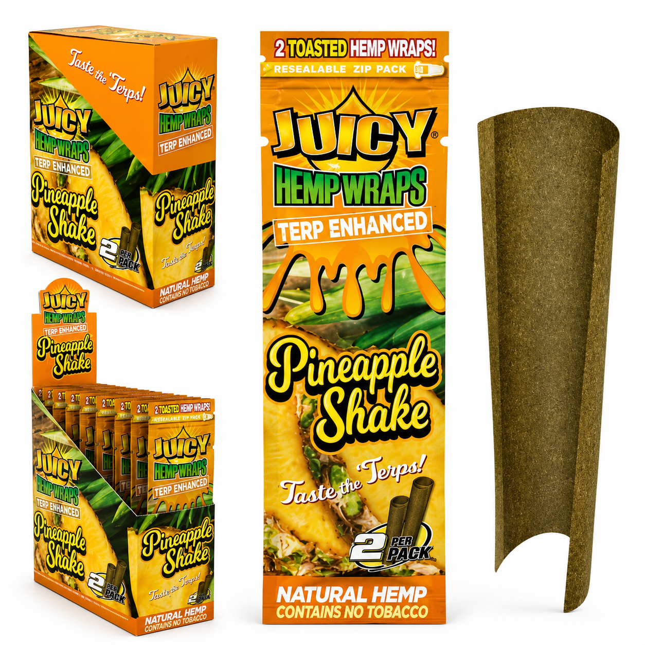 Juicy Hemp Wraps Terp Enhanced 2pk - 25x2pk Display